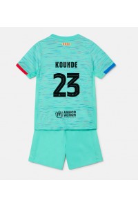 Fotbalové Dres Barcelona Jules Kounde #23 Dětské Třetí Oblečení 2023-24 Krátký Rukáv (+ trenýrky)